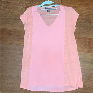 Coral maternity blouse